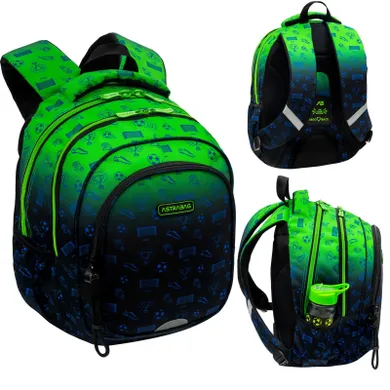 Astrabag, plecak szkolny, 3-komorowy, Ombre Football