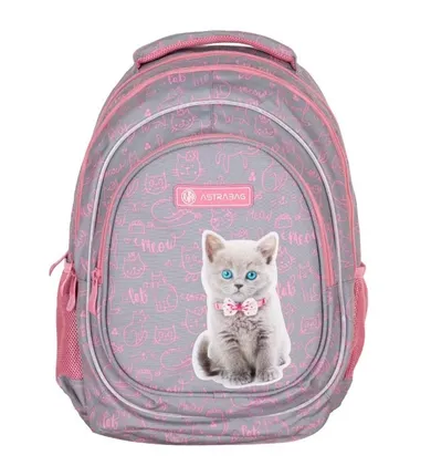 Astrabag, plecak szkolny, 3-komorowy, Pinky Kitty