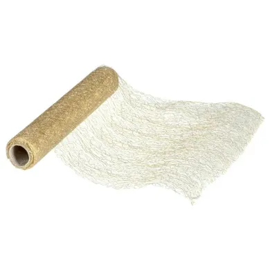 Atmosphera, bieżnik na stół, metaliczna siatka, 4 m