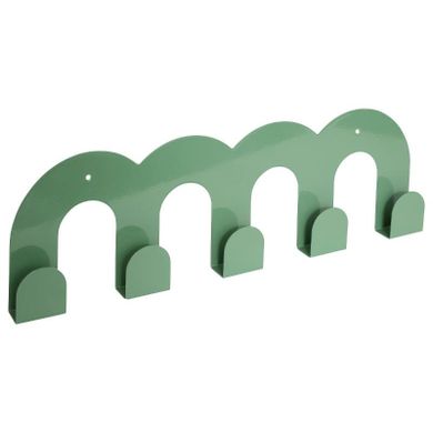 Atmosphera, Callista, wieszak na ubrania na ścianę falowany, militarna zieleń, 50 cm