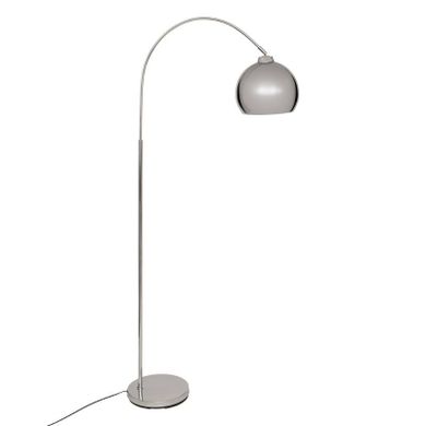 Atmosphera, Floris, lampa podłogowa łukowa, metalowa, srebrna, 177 cm