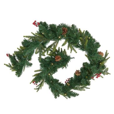 Atmosphera, girlanda świąteczna, choinka z jagodami i szyszkami, 180 cm