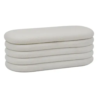 Atmosphera, Giulia Boucle, siedzisko do przedpokoju, ze schowkiem, 110-46-40,5 cm