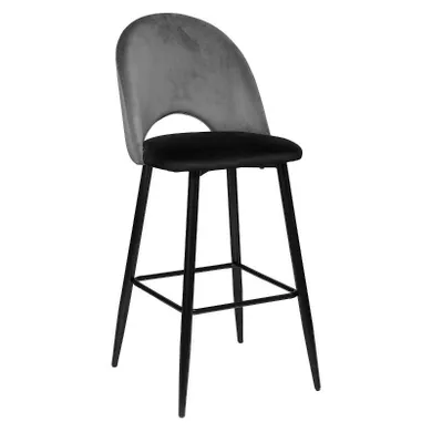 Atmosphera, krzesło barowe welurowe, Kara, 110 cm
