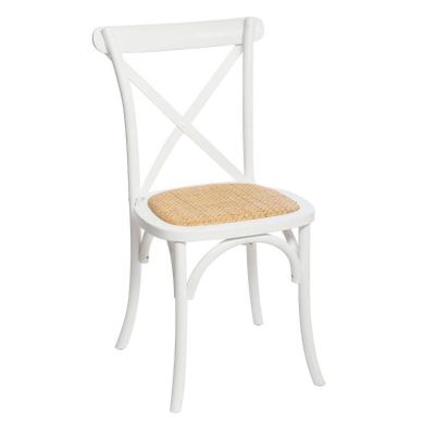 Atmosphera, krzesło drewniane, Isak, rattanowa plecionka