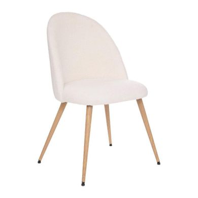Atmosphera, krzesło skandynawskie białe, Slano, tapicerowane, bez podłokietników