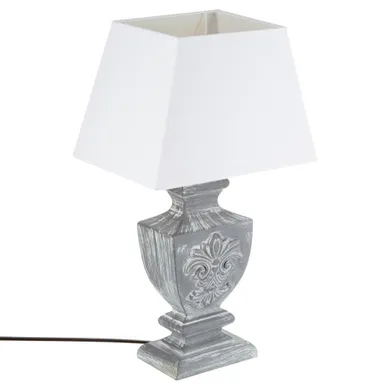 Atmosphera, lampa stołowa, Patine, 53 cm, szara