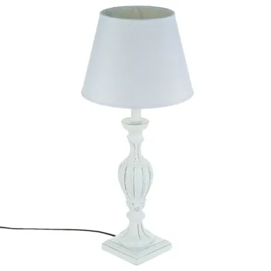 Atmosphera, lampa stołowa, Patine Blanc, z abażurem, 55 cm