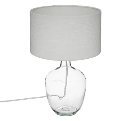 Atmosphera, lampa stołowa z podstawą z przezroczystego szkła, 43.5 cm