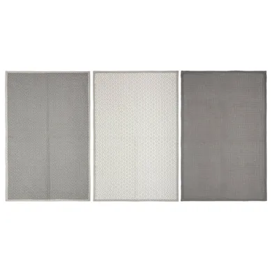 Atmosphera, ręczniki kuchenne z printem, 45-70 cm, 3 szt., szare