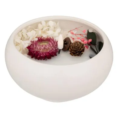 Atmosphera, świeca led dekoracyjna, Flora, w ceramicznym naczyniu, ø 15 cm