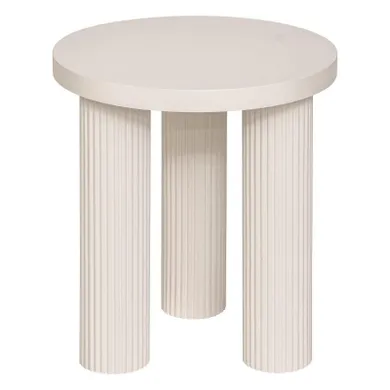Atmosphera, Tella, stolik kawowy okrągły, kremowy, średnica 40 cm