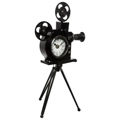 Atmosphera, zegar dekoracyjny na trójnogu, kamera, 51,5 cm, czarny