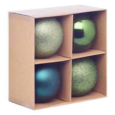 Atmosphera, zestaw bombek choinkowych, 10 cm, 4 szt.