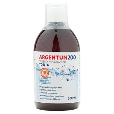 Aura Herbals, Argentum 200, tonik do twarzy, 100PPM, Srebro Koloidalne, 500 ml