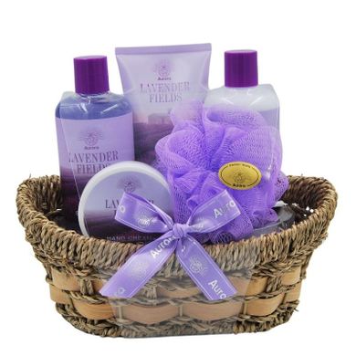 Aurora, zestaw prezentowy dla kobiet, lavender fields, 5 elementów