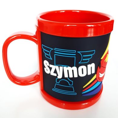 Auta, imienny kubek dla dziecka, Szymon