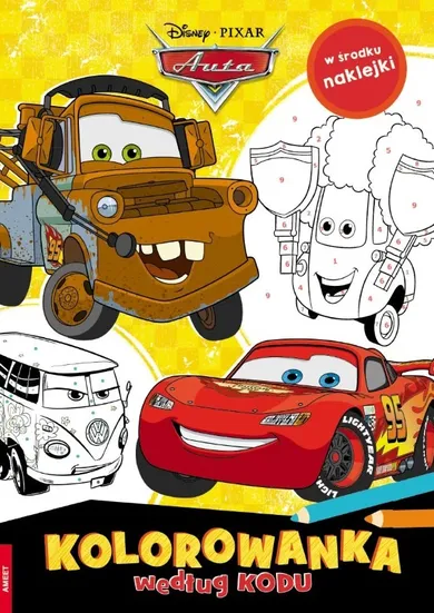 Auta. Kolorowanka według kodu