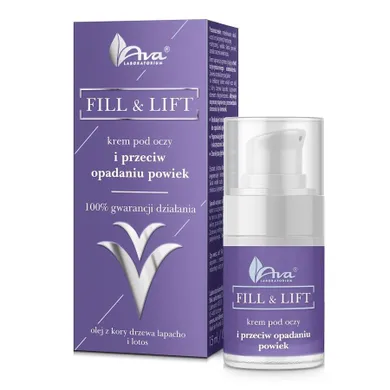 Ava Laboratorium, Fill & Lift, krem pod oczy i przeciw opadaniu powiek, 15 ml