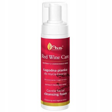 Ava Laboratorium, Red Wine Care, łagodna pianka do mycia twarzy, 150 ml