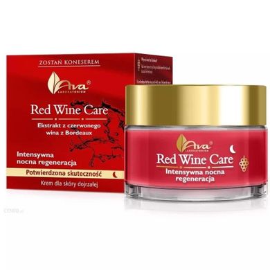Ava Laboratorium, Red Wine Care, regenerujący krem na noc do skóry dojrzałej, 50 ml
