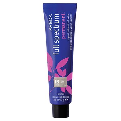 Aveda, Full Spectrum Permanent Vegan Treatment Hair Color, trwała farba do włosów, 1B Intense Base, 80g