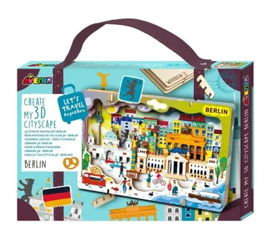 Avenir, Berlin, stwórz pejzaż miejski, puzzle drewniane, 3D