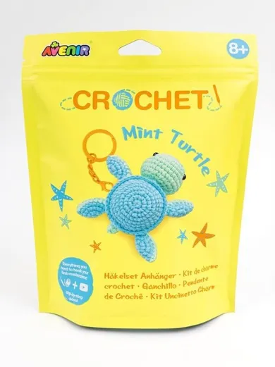 Avenir, Miętowy żółw, stwórz własny breloczek szydełkowy, zestaw kreatywny