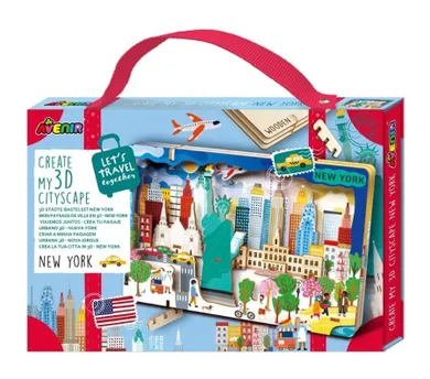 Avenir, Nowy Jork, stwórz pejzaż miejski, puzzle drewniane,