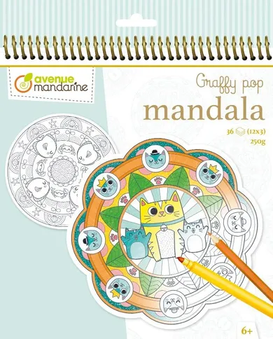 Avenue Mandarine, Graffy Pop Mandala, Zwierzęta, kolorowanka