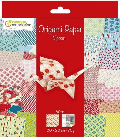 Avenue Mandarine, Nippon, papier do origami, 20-20 cm, 60 arkuszy