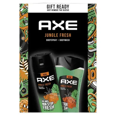 Axe, zestaw prezentowy męski: dark jungle, deo spray, 150 ml + żel, 250 ml