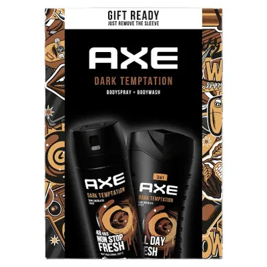 Axe, zestaw prezentowy męski: dark tempt, deo spray, 150 ml + żel, 250 ml