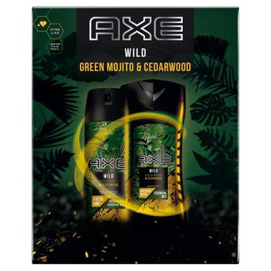 Axe, zestaw prezentowy, Wild, dezodorant, spray, 150 ml + żel pod prysznic, 250 ml