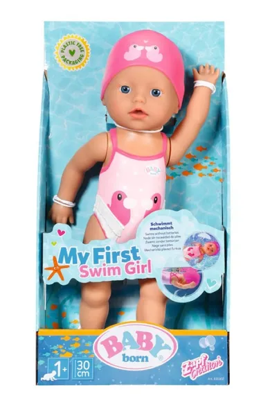 Baby Born, My First Swim Girl, pływająca lalka bobas, 30 cm