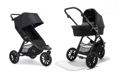 Baby Jogger, City Elite 2w1, wózek spacerowy z gondolą, terenowy, opulent black