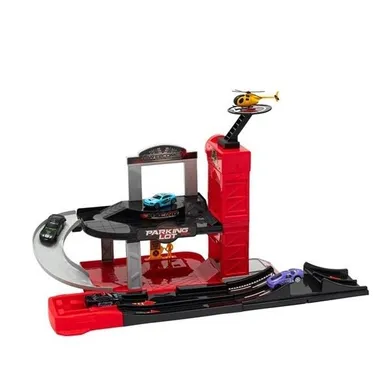 Baby Mix, garaż z windą, zestaw z pojazdami i helikopterem