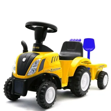 Baby Mix, New Holland, jeździk, traktor z przyczepą, żółty