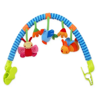Baby Mix, pałąk pluszowy do wózka, łąka