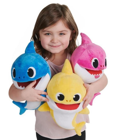 Baby Shark, maskotka, zabawka interaktywna, śpiewająca, 1 szt.