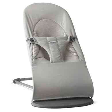 BabyBjörn, Balance Soft Woven, leżaczek, jasny szary