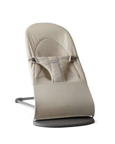 BabyBjörn, Balance Soft Woven, leżaczek, piaskowoszary