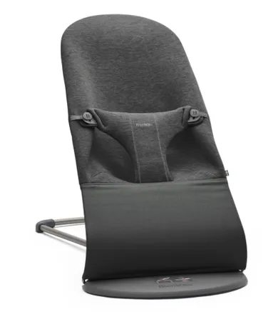 BabyBjörn, Bliss 3D Jersey, leżaczek bujaczek, ciemny szary
