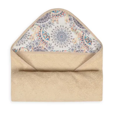 BabyMatex, Maxi Print, Wzory azteckie, okrycie kąpielowe, beżowe, 100-100 cm