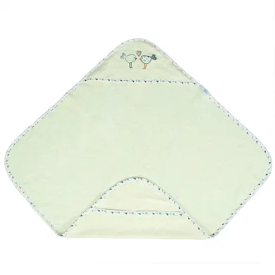 BabyMatex, okrycie kąpielowe, maxiPlus Birds, ecru, 100-100 cm