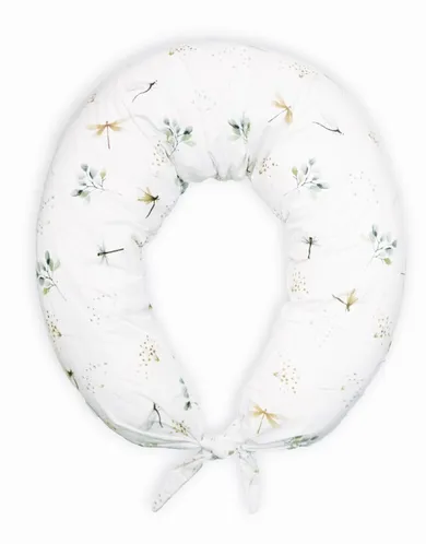 BabyMatex, poduszka do spania i karmienia z tkaniny bawełnianej, moon, ważki,