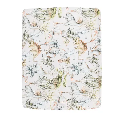 BabyMatex, prześcieradło bawełniane do gondoli/kosza Mojżesza, dinozaury, 75-35 cm