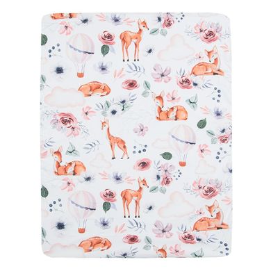 BabyMatex, prześcieradło bawełniane do gondoli/kosza Mojżesza, sarenki, 75-35 cm