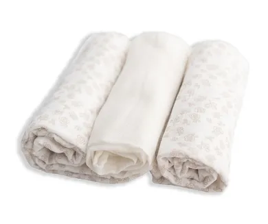 BabyMatex, Róże, Muslin, pielucha tetrowa, 70-80 cm, 3 szt.