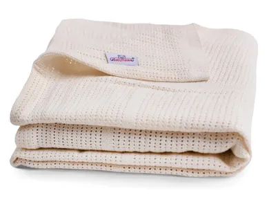 Babymatex, Sisi, kocyk bawełniany, ecru, 75-100 cm